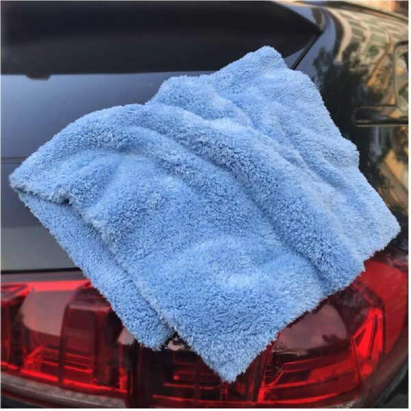 450 GSM 40x40 CM Car Cleaning Microfiber Cloth Kit light blue